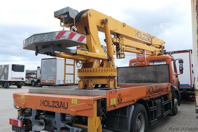 Кран, змонтований на вантажівці MERCEDES-BENZ 1824 4x2, Effer 39000BL 2S, 29m, Funk, Seilwinde