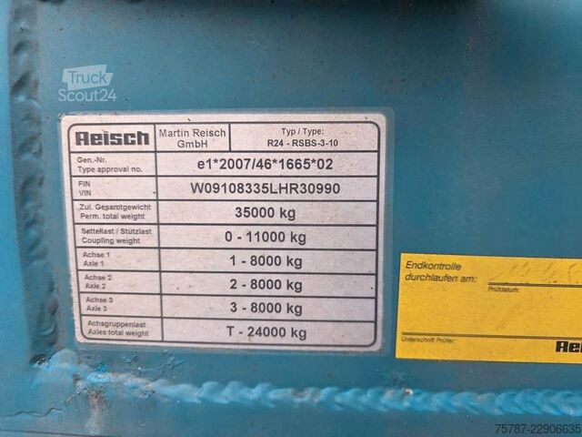 Náves s pohyblivou podlahou REISCH 65 cbm Schubboden, BPW Trommel, Kornschieber