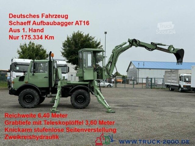 Mobil gravemaskin Unimog U427/10 Schaeff Mobilbagger AT 16 NUR 175 TKM