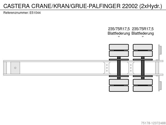 Other CASTERA CRANE/KRAN/GRUE PALFINGER 22002 (2xHydr.)