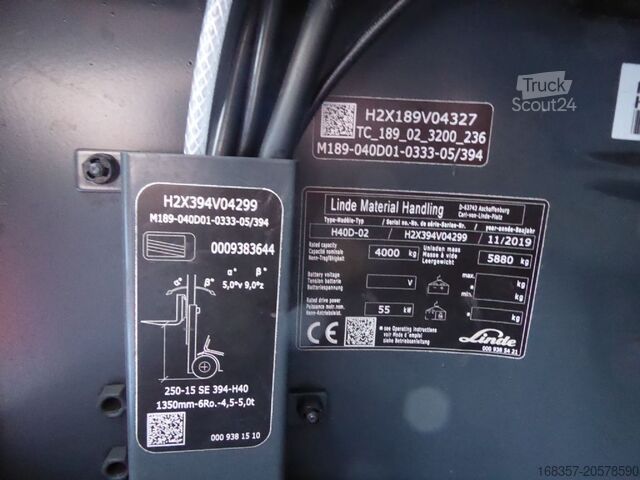 Carretilla elevadora frontal Linde H40D-02