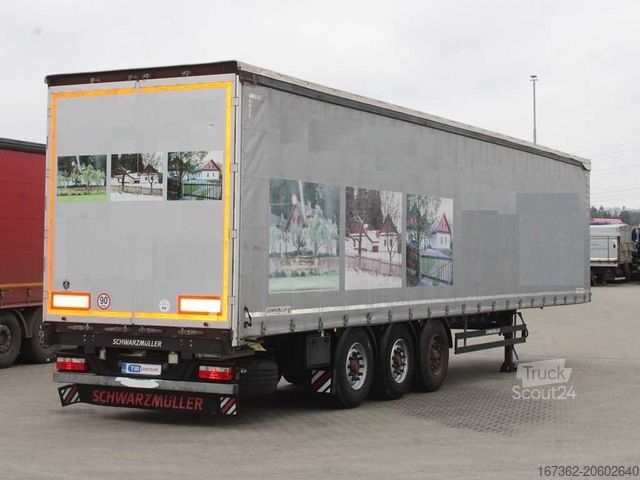 Atvira puspriekabė su tentu SCHWARZMÜLLER SPA3/E, LIFTING AXLE, MULTILOCK