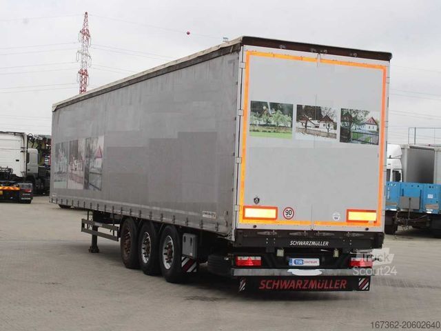 Odprta polprikolica s ponjavo SCHWARZMÜLLER SPA3/E, LIFTING AXLE, MULTILOCK