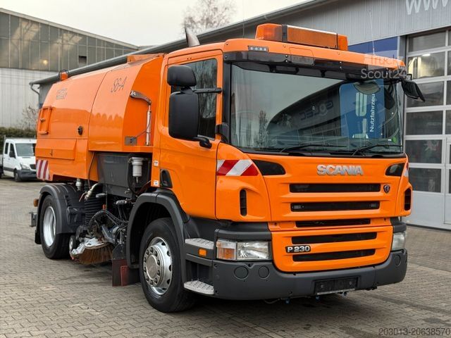 Vejfejemaskine SCANIA P230 Kehrmaschine Johnston VT605- 6 M³