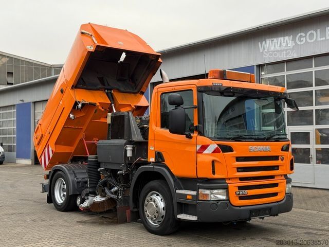 Vejfejemaskine SCANIA P230 Kehrmaschine Johnston VT605- 6 M³