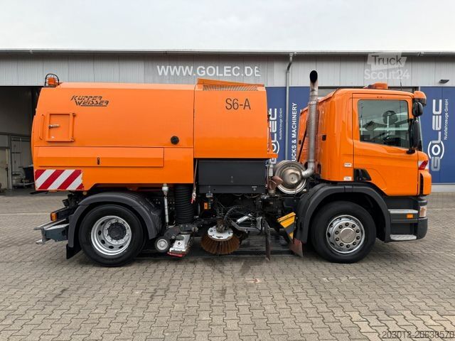 Vejfejemaskine SCANIA P230 Kehrmaschine Johnston VT605- 6 M³