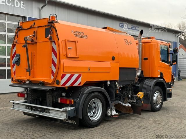 Vejfejemaskine SCANIA P230 Kehrmaschine Johnston VT605- 6 M³