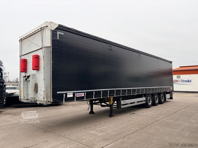 Auflieger mit Pritsche & Plane SCHMITZ CARGOBULL SCB S3T * LIFT ACHSE * POWER CURTAIN