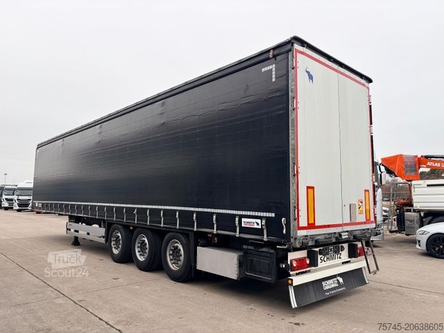 Auflieger mit Pritsche & Plane SCHMITZ CARGOBULL SCB S3T * LIFT ACHSE * POWER CURTAIN
