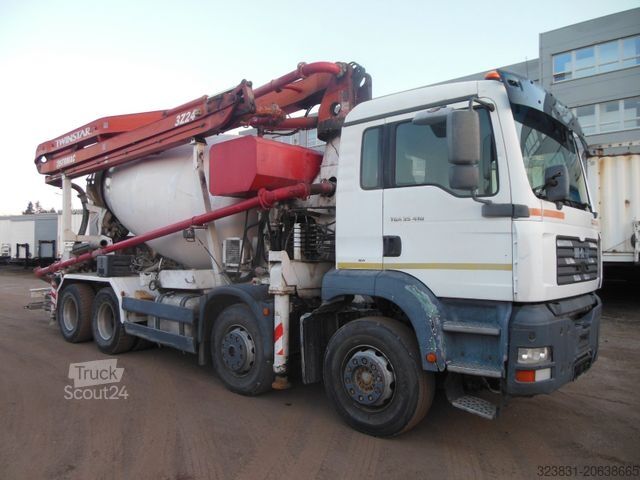 Betonpumpen-LKW MAN TGA 35.410, 8X4, MIX + PUMPE 24M