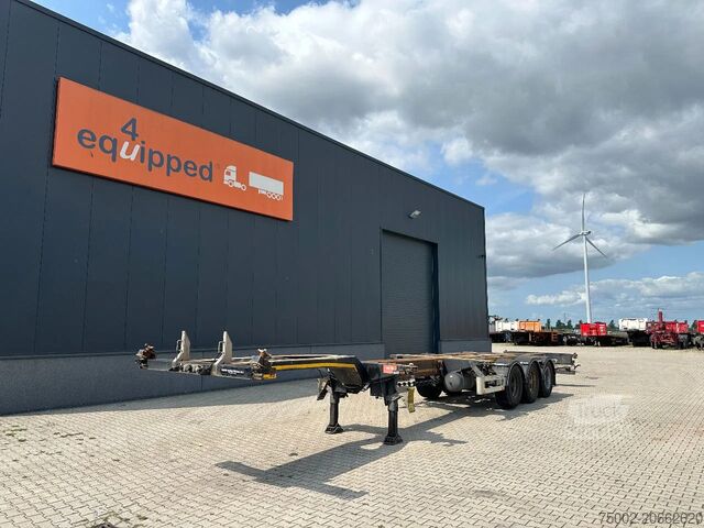 Containervervoer Pacton FLEX XL 45FT HC multi (2x extendable), liftaxle...