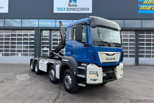 Autocamion cu cârlig pentru containere MAN TGS 35.480 8x4 Hiab 26T