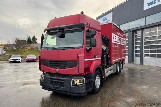 Γερανός τοποθετημένος σε φορτηγό RENAULT Lander 460 6x2 HMF3722 4+4