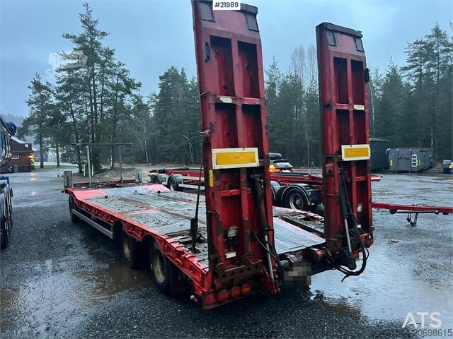 مقطورة نقل منخفضة M&V 3 axle machine trailer repair object w/ hydraulic