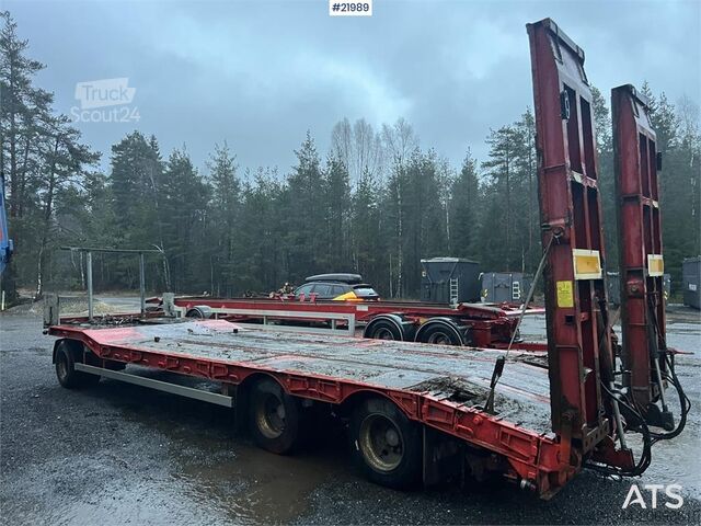 مقطورة نقل منخفضة M&V 3 axle machine trailer repair object w/ hydraulic