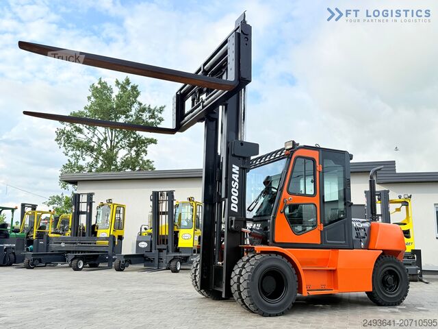 Four-wheel forklift DOOSAN 70 / DUPLEX / FORK 2500MM / POSITIONER