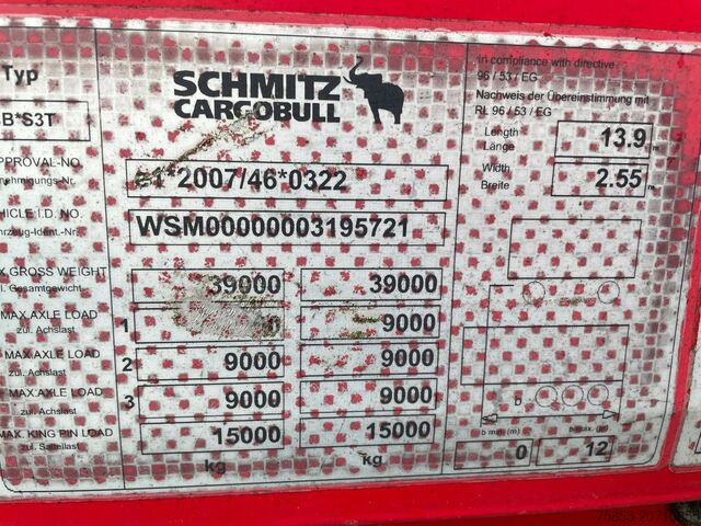 Drsne ponjave Schmitz Cargobull N/A Curtainside / Discbakes / Schmitz Axles