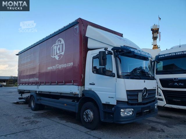 Samochód ciężarowy z plandeką typu platforma MERCEDES-BENZ Atego 1530,Pritsche Plane, Klima, LBW, TÜV