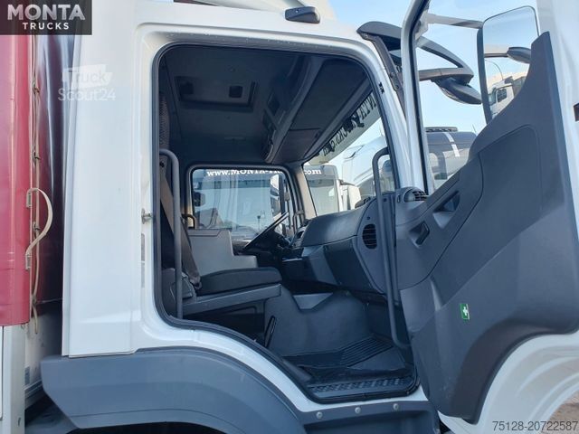 Samochód ciężarowy z plandeką typu platforma MERCEDES-BENZ Atego 1530,Pritsche Plane, Klima, LBW, TÜV