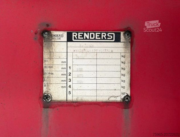 Koeloplegger RENDERS VÉDÉCAR CARRIER MAXIMA 1300 2X STEERING AXLE TAI