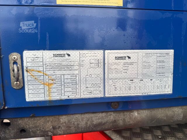 Sliding tarpaulins Schmitz Cargobull 3-ass schuifzeilen oplegger,  Kooiaapaansl,  He...