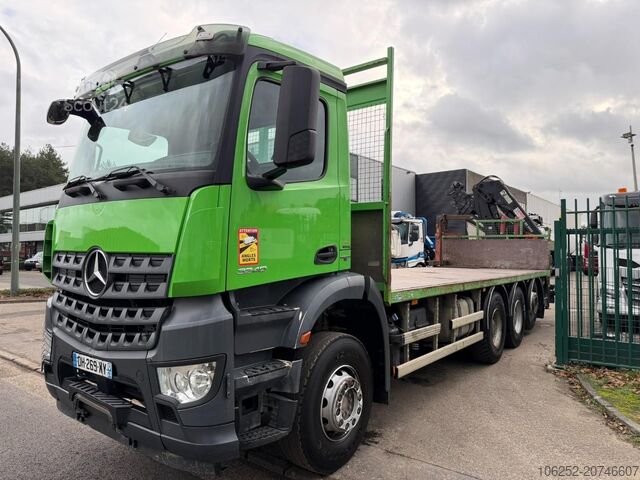 Πλατφόρμα φόρτωσης Mercedes-Benz AROCS 3240 8x4 TRIDEM PRITSCHE + KRAN HIAB 166 ...