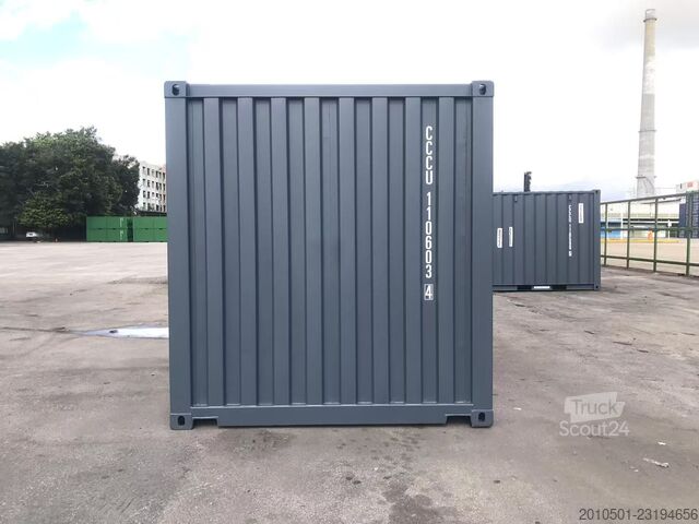  10 Fuß Seecontainer / one Way Lagercontainer / Anthrazit / Lichtgrau