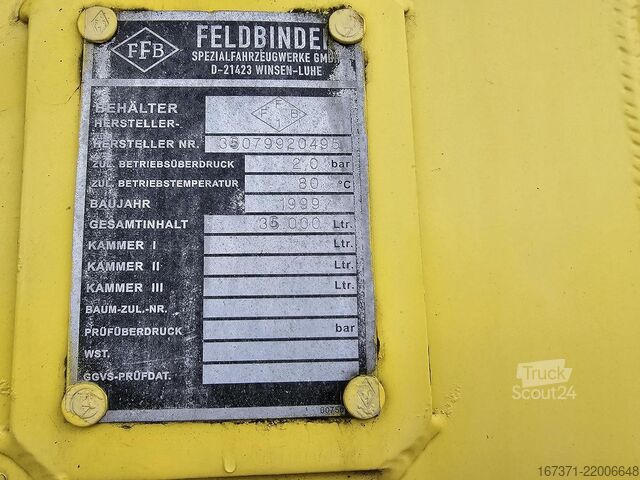Réservoir FELDBINDER EUT 36.3 | POWDER TANK | CEMENT | SAF DRUM
