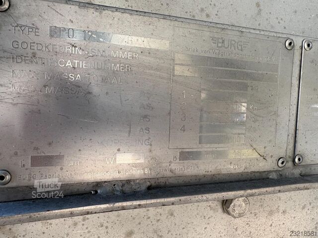 Burg BPO 12-27 ZGZXX 32 600 liter / 3-kammare / Kemikalier L4BH / ADR / NL släp LT4755 Burg BPO 12-27 ZGZXX 32600 Ltr / 3 Kammer / Chemie L...
