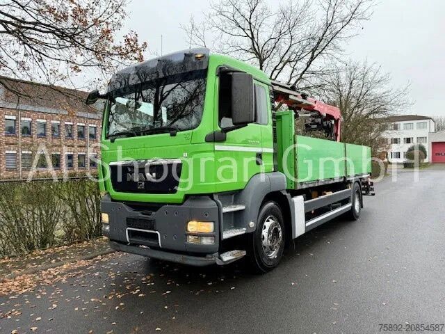 Platform aanhanger MAN TGS 18.360 Fassi F145AS22 Baustoff/Eu5