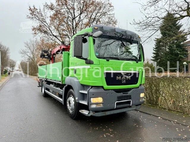 Platform aanhanger MAN TGS 18.360 Fassi F145AS22 Baustoff/Eu5