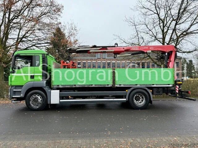 Platform aanhanger MAN TGS 18.360 Fassi F145AS22 Baustoff/Eu5