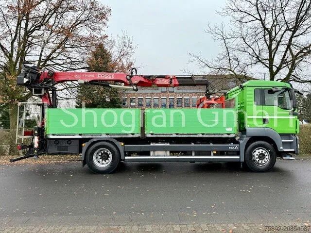 Platform aanhanger MAN TGS 18.360 Fassi F145AS22 Baustoff/Eu5