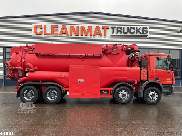 Suction vehicle Mercedes-Benz Actros 4141 8x4 RVS Naaktgeboren drogestoffen J...