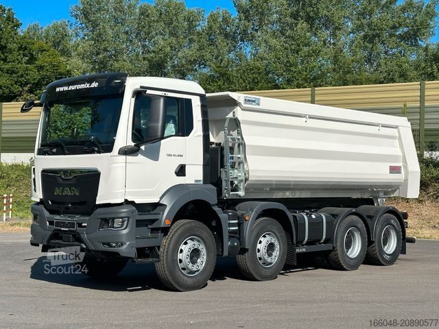 Tippbil MAN TGS 41.480 BB 8X4 Euromix Mulden Kipper HARDOX