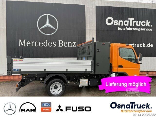 Tippbil skåpbil MITSUBISHI 3C15 Hinterkipper + Box Klima,AHK 3,5t,Diff.-Sp.