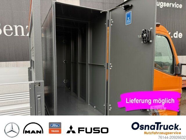 Tippbil skåpbil MITSUBISHI 3C15 Hinterkipper + Box Klima,AHK 3,5t,Diff.-Sp.