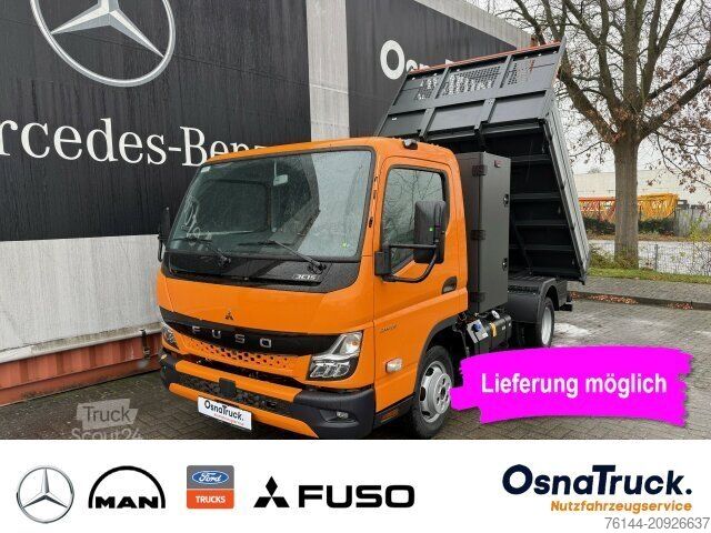 Tippbil skåpbil MITSUBISHI 3C15 Hinterkipper + Box Klima,AHK 3,5t,Diff.-Sp.