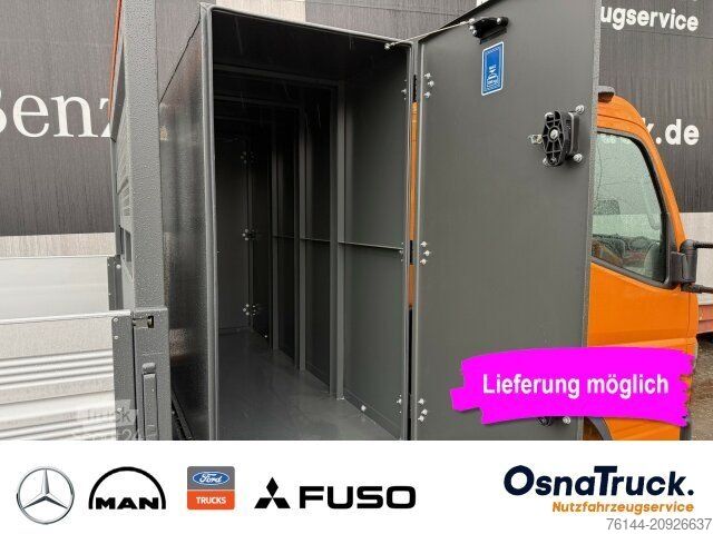 Tippbil skåpbil MITSUBISHI 3C15 Hinterkipper + Box Klima,AHK 3,5t,Diff.-Sp.