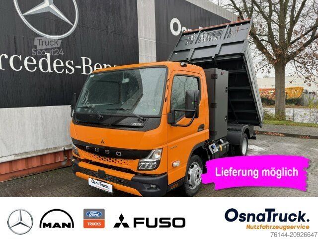 Tippbil skåpbil MITSUBISHI 3C15 Hinterkipper + Box Klima,AHK 3,5t,Diff.-Sp.