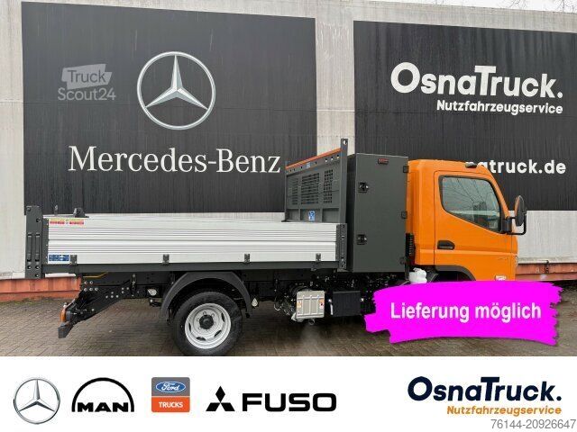 Tippbil skåpbil MITSUBISHI 3C15 Hinterkipper + Box Klima,AHK 3,5t,Diff.-Sp.