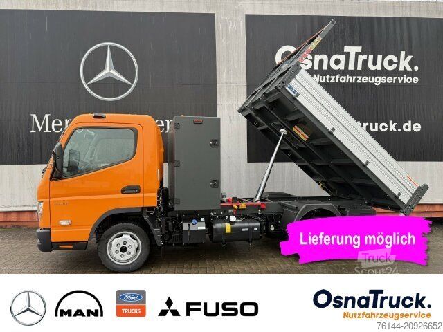 Billenőplatós furgon FUSO 3C15 Hinterkipper + Box Klima,AHK 3,5t,Diff.-Sp.