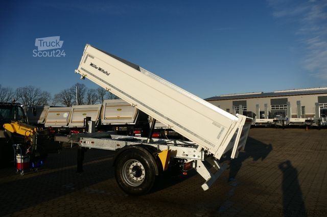 Tresidigt tippvagnssläp MÜLLER-MITTELTAL 1-achs 9,6 to. kipper mit ALU Bordwänden