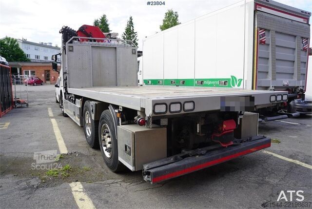 Jeřábové vozidlo Scania G410 6x2 gas truck with HMF 2820 crane and 3-way t