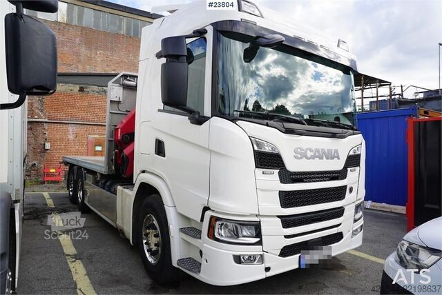Jeřábové vozidlo Scania G410 6x2 gas truck with HMF 2820 crane and 3-way t