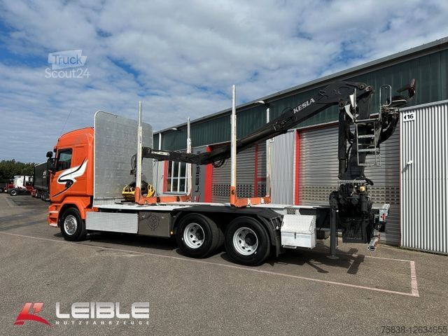 Γερανός τοποθετημένος σε φορτηγό SCANIA R 580 6x4 HNB*Kurzholz*Kesla Kran*EXTE Rungen*