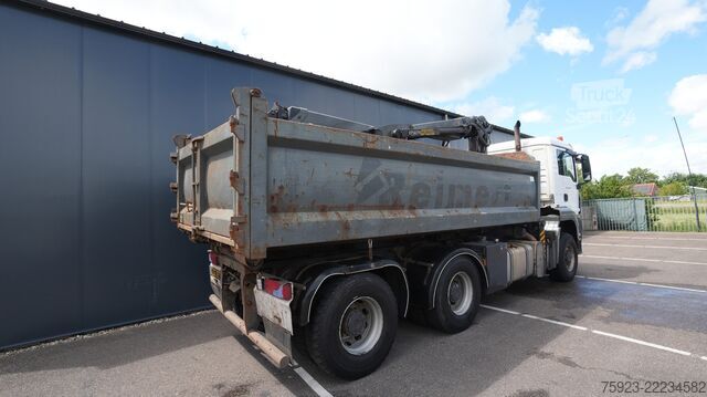 Camion-grue MAN TGS 26.440 6x6 cable system tipper truck with p...