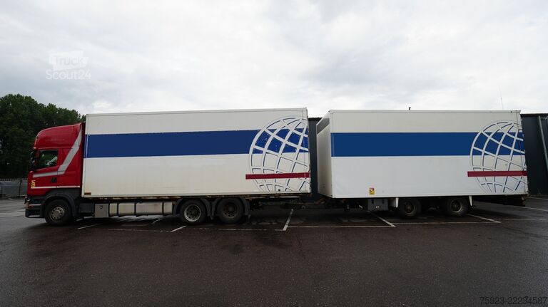 Kuffert Scania R 400 6x2 closed box in combo with trailer