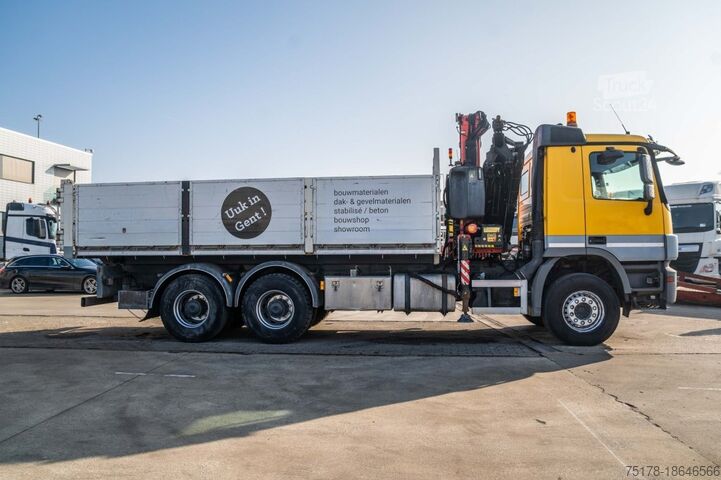 Camion-benne avec grue MERCEDES ACTROS 3344 K-MP3+FASSI F245