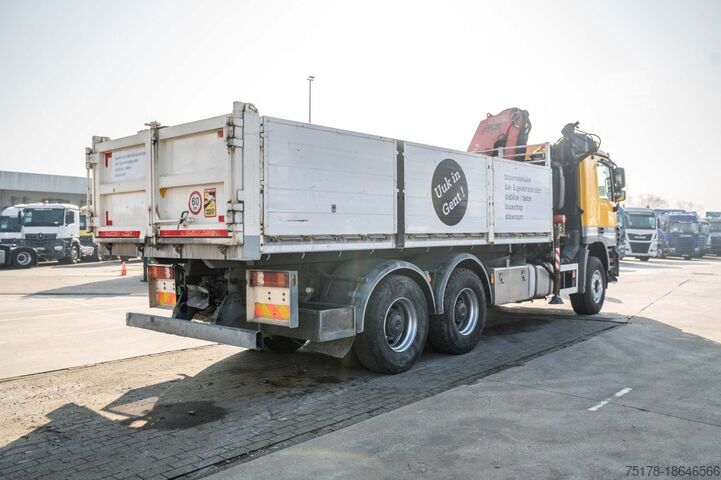 Camion-benne avec grue MERCEDES ACTROS 3344 K-MP3+FASSI F245